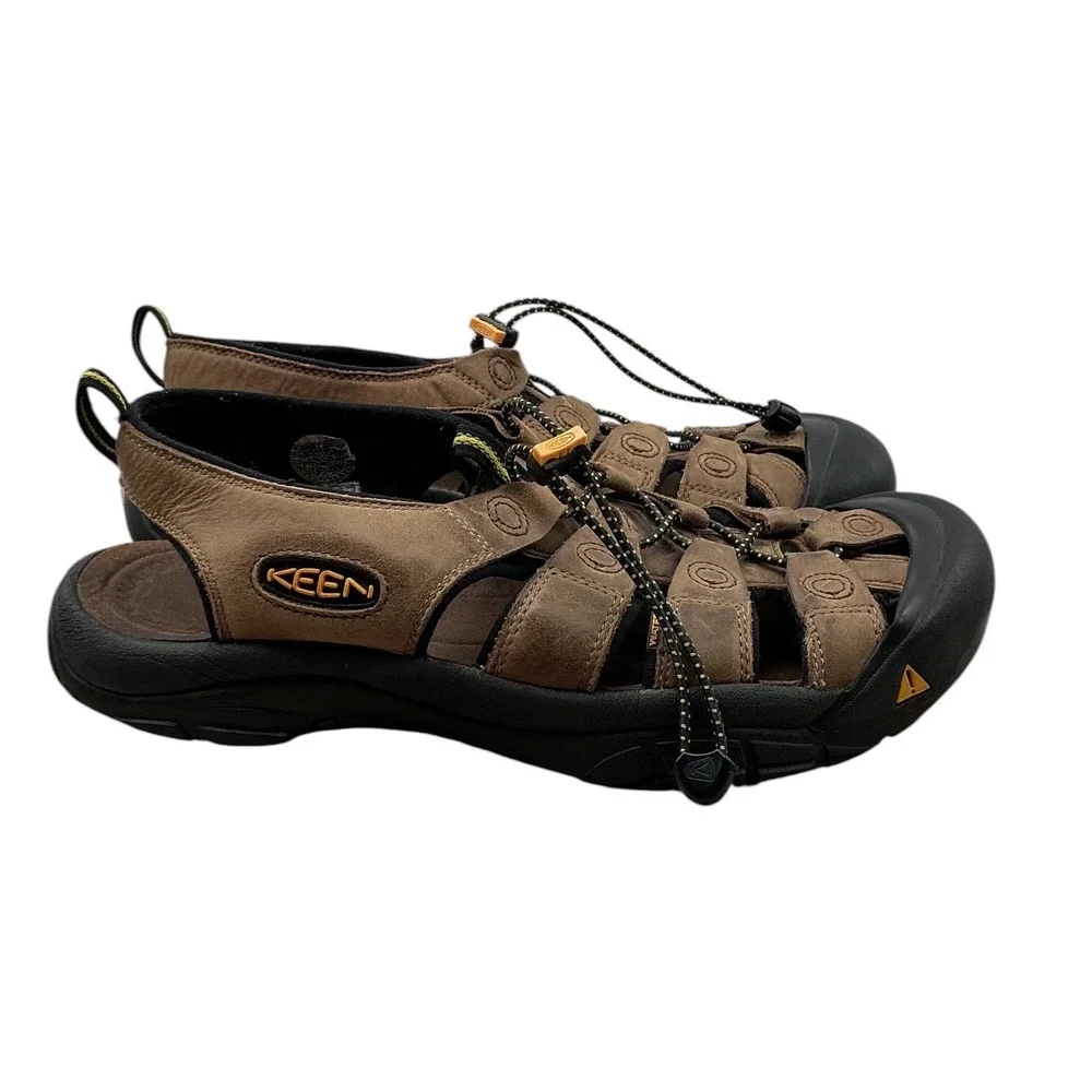 Keen Newport H2 Mens Brown Leather Waterproof Hiking Sport Sandals Shoes